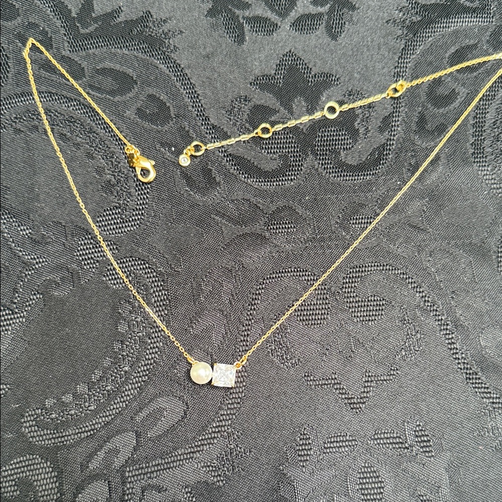 Kate Spade Gold Necklace with Pearl and Crystal - Picture 3 of 3
